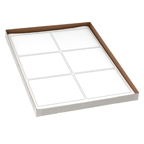 Nevs 1-1/3" x 4" Laser Sheet Labels White LL-4-113 - main